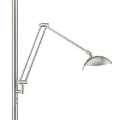 Knapstein Nola LED-gulvlampe mat nikkel