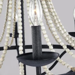 FEISS Nori lysekrone, 6 lyskilder