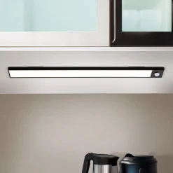 ORION Norman LED-underskabsbelysning, sort, genopladeligt batteri, sensor, USB