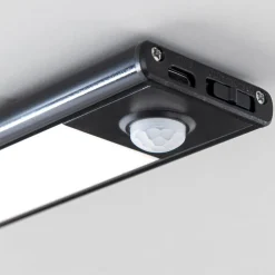 ORION Norman LED-underskabsbelysning, sort, genopladeligt batteri, sensor, USB