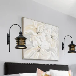 ROYALTECH Væglamper>Nostalji væglampe, sort, højde 48 cm, metal, E27