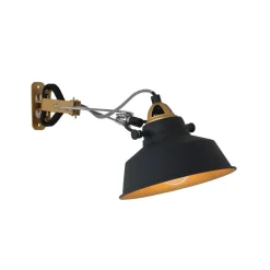 Steinhauer Nové væglampe med stik, sort