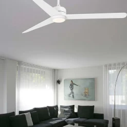 FARO BARCELONA Nu loftventilator med LED-belysning, hvid