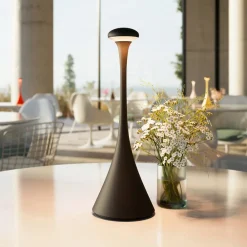 Sigor Nudrop LED-bordlampe, batteri, IP54, natsort