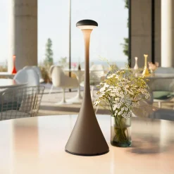 Sigor Nudrop LED-bordlampe, batteri, IP54, grafitgrå