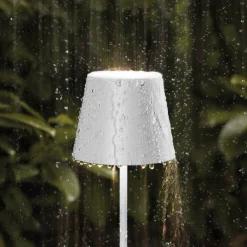 Nuindie LED genopladelig bordlampe, USB-C, hvid, IP54, dæmpbar^Sigor Online