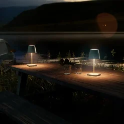 Nuindie mini LED genopladelig bordlampe, USB-C, salviegrøn, dæmpbar^Sigor Discount