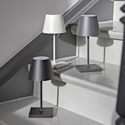 Nuindie mini LED genopladelig bordlampe, USB, grafit, IP54, dæmpbar^Sigor Outlet