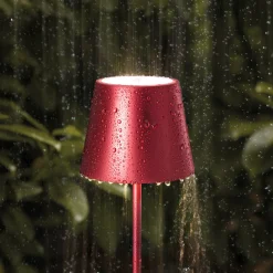 Sigor Nuindie mini LED genopladelig bordlampe, Easy Connect, rød, dæmpbar