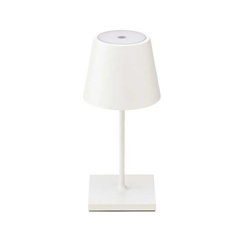 Nuindie mini LED genopladelig bordlampe, USB-C, hvid, IP54, dæmpbar^Sigor Discount