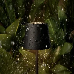 Sigor Nuindie pocket LED genopladelig bordlampe, sort, IP54, dæmpbar