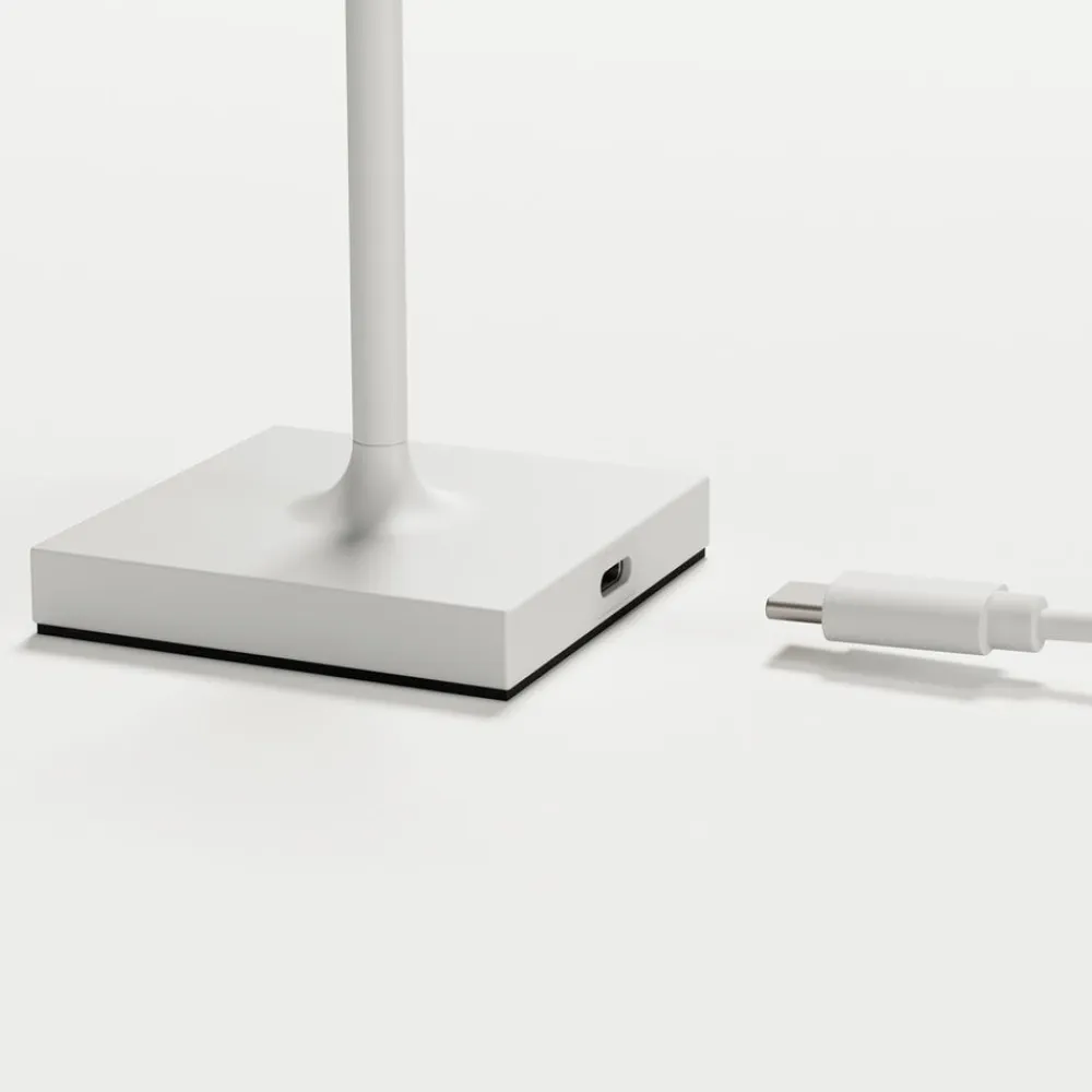 Sigor Nuindie pocket LED genopladelig bordlampe, hvid, IP54, dæmpbar