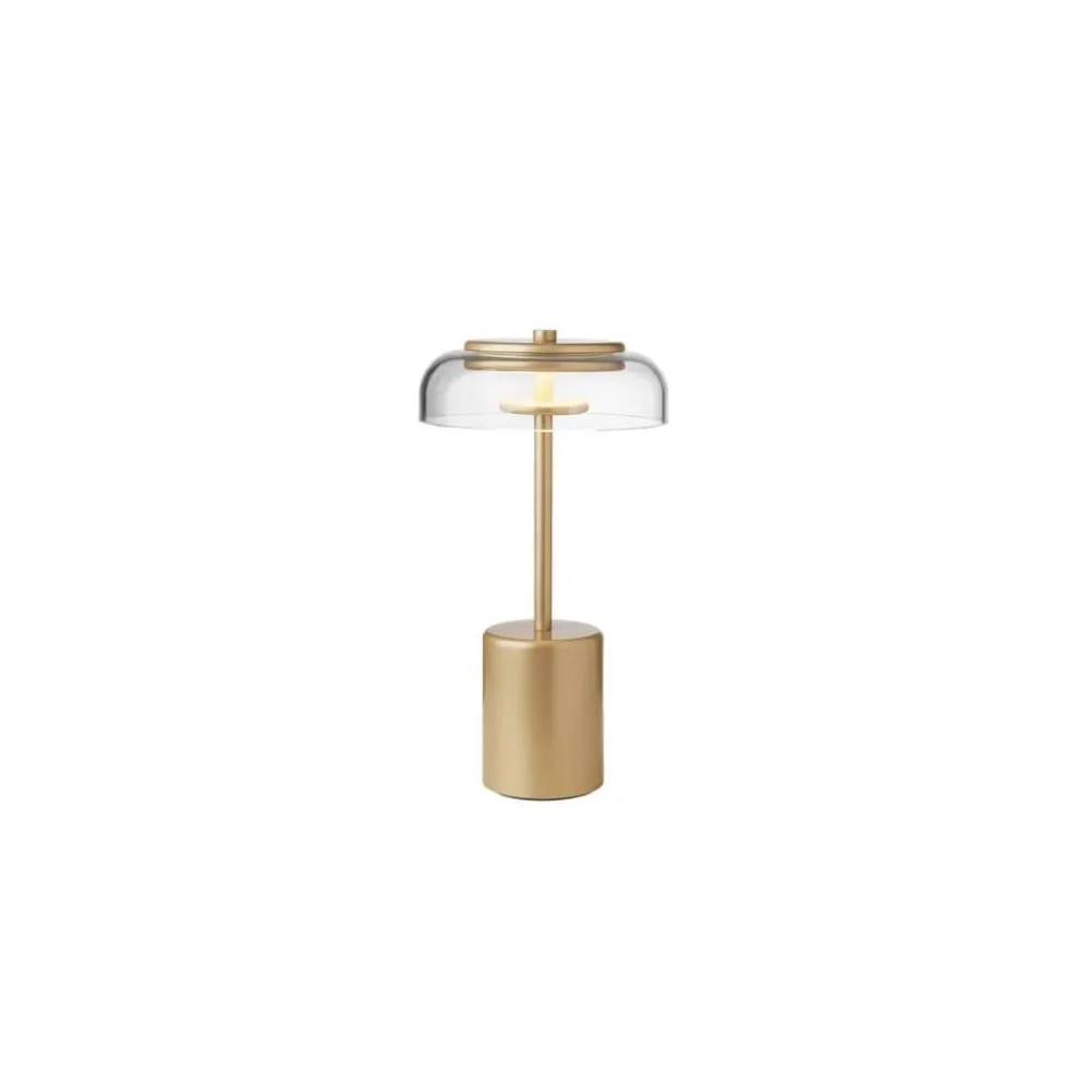 Nuura LED-batteridrevet bordlampe Blossi, højde 26 cm, guldfarvet/klar^Nuura Aps Discount