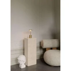 Nuura LED-batteridrevet bordlampe Blossi, højde 26 cm, guldfarvet/klar^Nuura Aps Discount