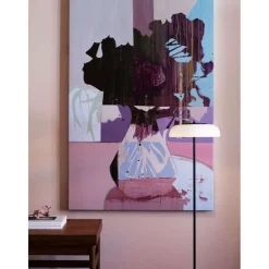 Nuura LED-gulvlampe Blossi, højde 120 cm, sort/opal^Nuura Aps Hot