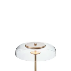 Nuura Aps Gulvlamper>Nuura LED-gulvlampe Blossi, højde 120 cm, guldfarvet/klar