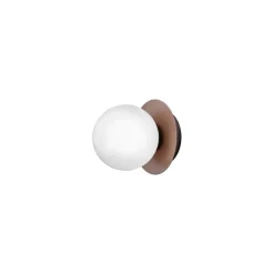 Nuura Aps Nuura Liila 1 væg-/loftlampe, Ø 14 cm IP44, bronze/opal