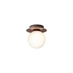 Nuura Aps Nuura Liila 1 væg-/loftlampe, Ø 14 cm IP44, bronze/opal