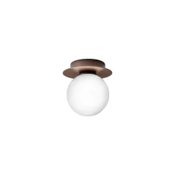 Nuura Aps Nuura Liila 1 væg-/loftlampe, Ø 14 cm IP44, bronze/opal