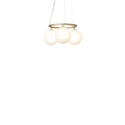 Nuura lysekrone Miira 3 Circular, Ø 54 cm, messing/opal^Nuura Aps Hot