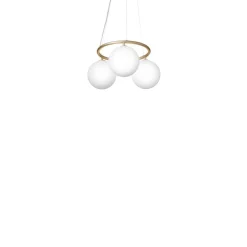 Nuura lysekrone Miira 3 Circular, Ø 54 cm, messing/opal^Nuura Aps Hot