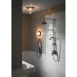 Nuura væglampe Liila 1, IP44, Ø 16,5 cm, sølv/klar^Nuura Aps Discount