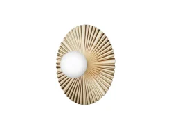 Nuura Aps Nuura væglampe Liila Muuse, Ø 42 cm, IP44, guld/opal