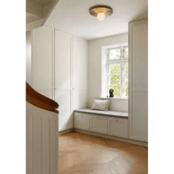 Nuura Aps Nuura væglampe Liila Muuse, Ø 42 cm, IP44, guld/opal