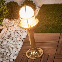 Moretti Luce Ocean-sokkelampe, messing