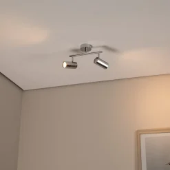 Oktano loftspot, kromfarvet Længde 30 cm 2 lyskilder metal^Lucea