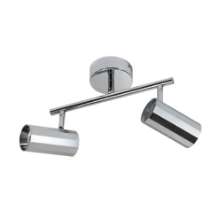 Oktano loftspot, kromfarvet Længde 30 cm 2 lyskilder metal^Lucea