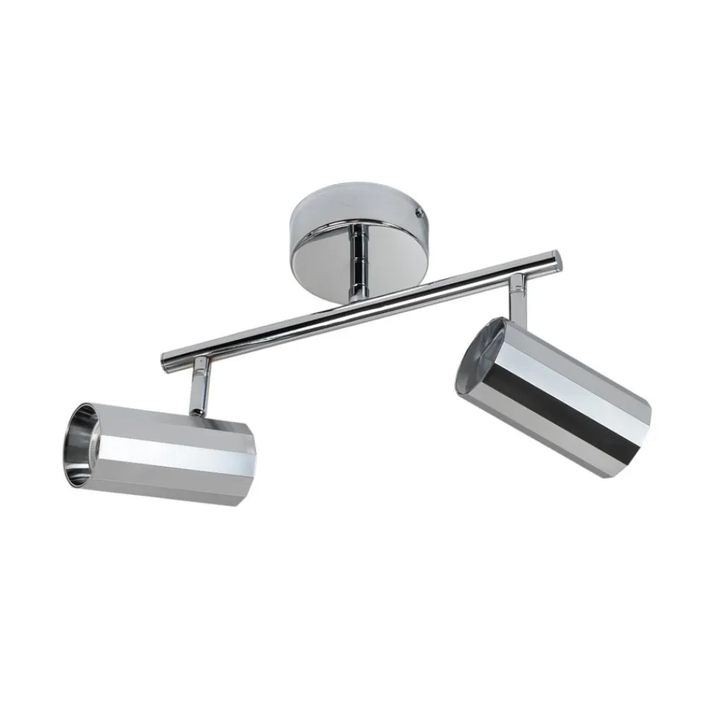 Oktano loftspot, kromfarvet Længde 30 cm 2 lyskilder metal^Lucea