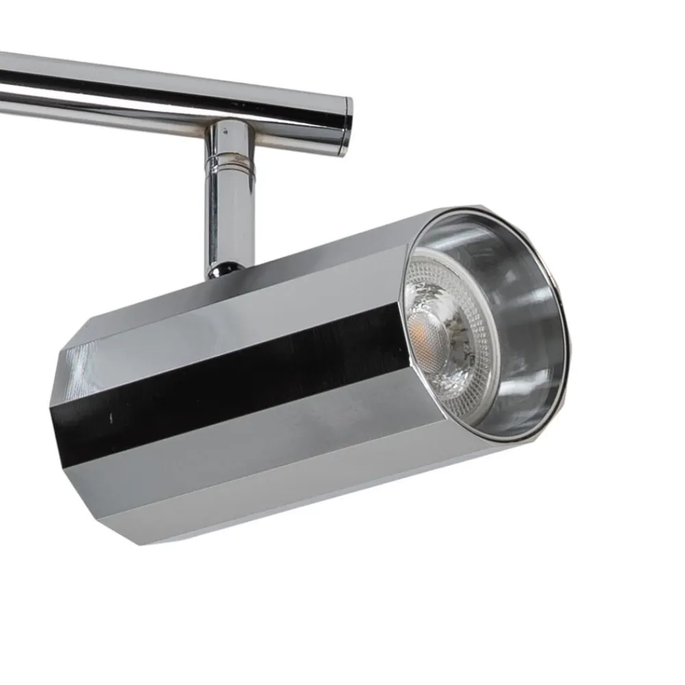 Oktano loftspot, kromfarvet Længde 30 cm 2 lyskilder metal^Lucea