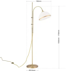 ORION Old Lamp gulvlampe, højdejusterbar