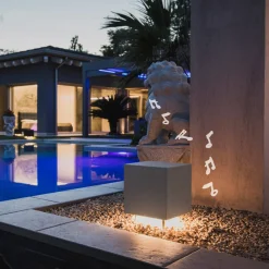 OLEV Cemento LED-sokkellampe med højttaler