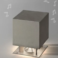 OLEV Cemento LED-sokkellampe med højttaler