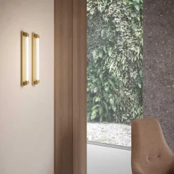 LED-væglampe CHARMER, guld, metal/glas, 2.700 K, IP44^OLEV Sale