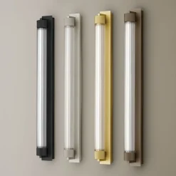 LED-væglampe CHARMER, sort metal/glas 2.700 K IP44^OLEV