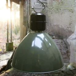 Steinhauer Pendellamper|Pendellamper>Olivengrøn Frisk pendellampe i industridesign