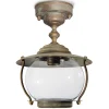 Moretti Luce Udendørs Loftlamper>Olivia udendørs loftlampe, IP44, messing, glas
