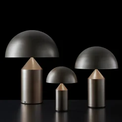 Atollo bordlampe, dæmpbar, Ø38cm, bronze^Oluce Online