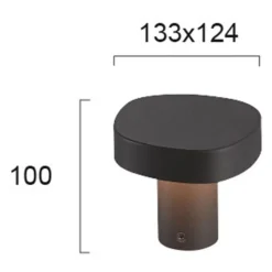 Onda LED-sokkellampe, IP54, højde 10 cm^Viokef