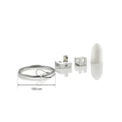 GLOBAL Skinnesystem>Ophængningssæt til Noa 3-faset skinne, 150 cm hvid