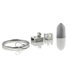 Ophængningssæt til Noa 3-faset skinne, 150 cm grå^GLOBAL Outlet