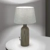 ORION Bordlamper>Orchid bordlampe, brun/grå, højde 53,5 cm, keramik/lin