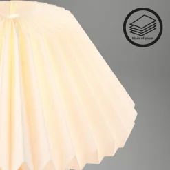 Origami bordlampe af hvidt papir, 27x26cm^Briloner New