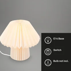 Origami bordlampe af hvidt papir, 27x26cm^Briloner New