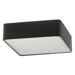 Argon Oro loftslampe af stål og glas, sort, 25 cm