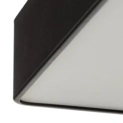 Argon Oro loftslampe af stål og glas, sort, 25 cm