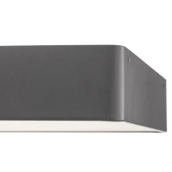 Oro loftslampe af stål og glas, grå, 45 cm^Argon